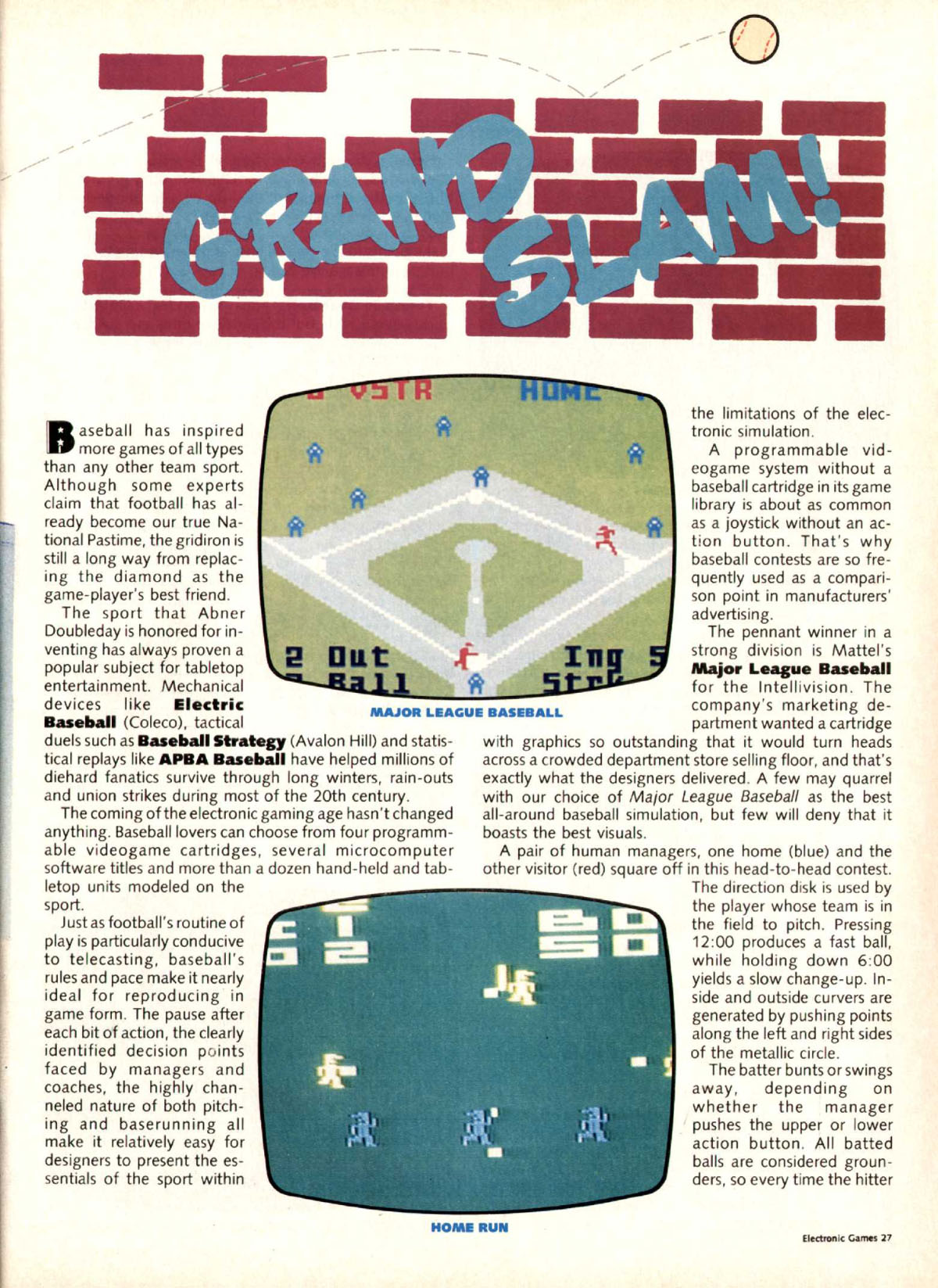 Grand Slam!, Electronic Games June 1982 page 27