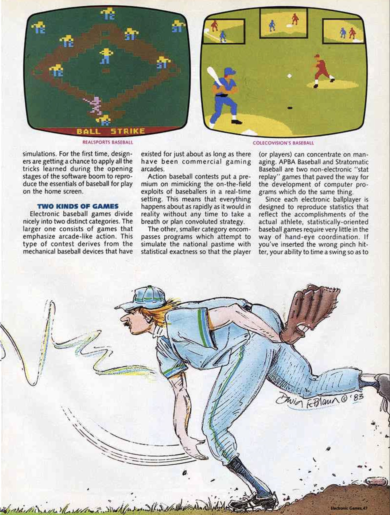 The Summer Game Goes Electronic, Electronic Games August 1983 page 47