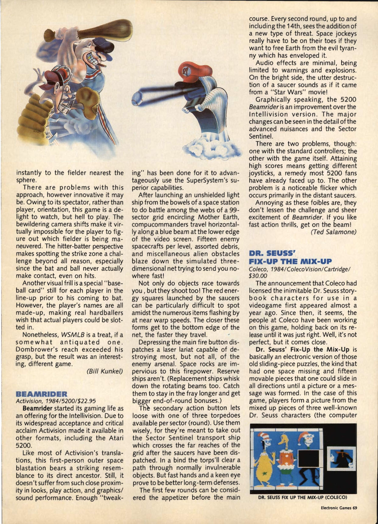 World Series Major League Baseball Review, Electronic Games March 1985 page 69