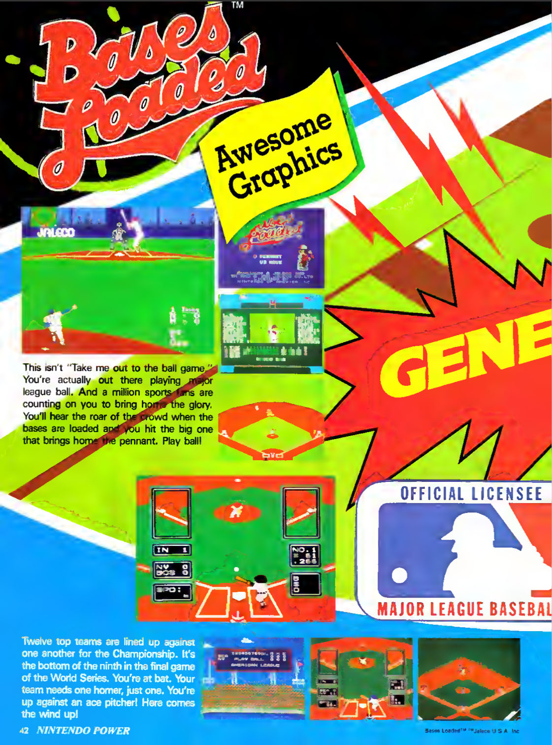 Baseball Round Up, Nintendo Power July-August 1988 page 42