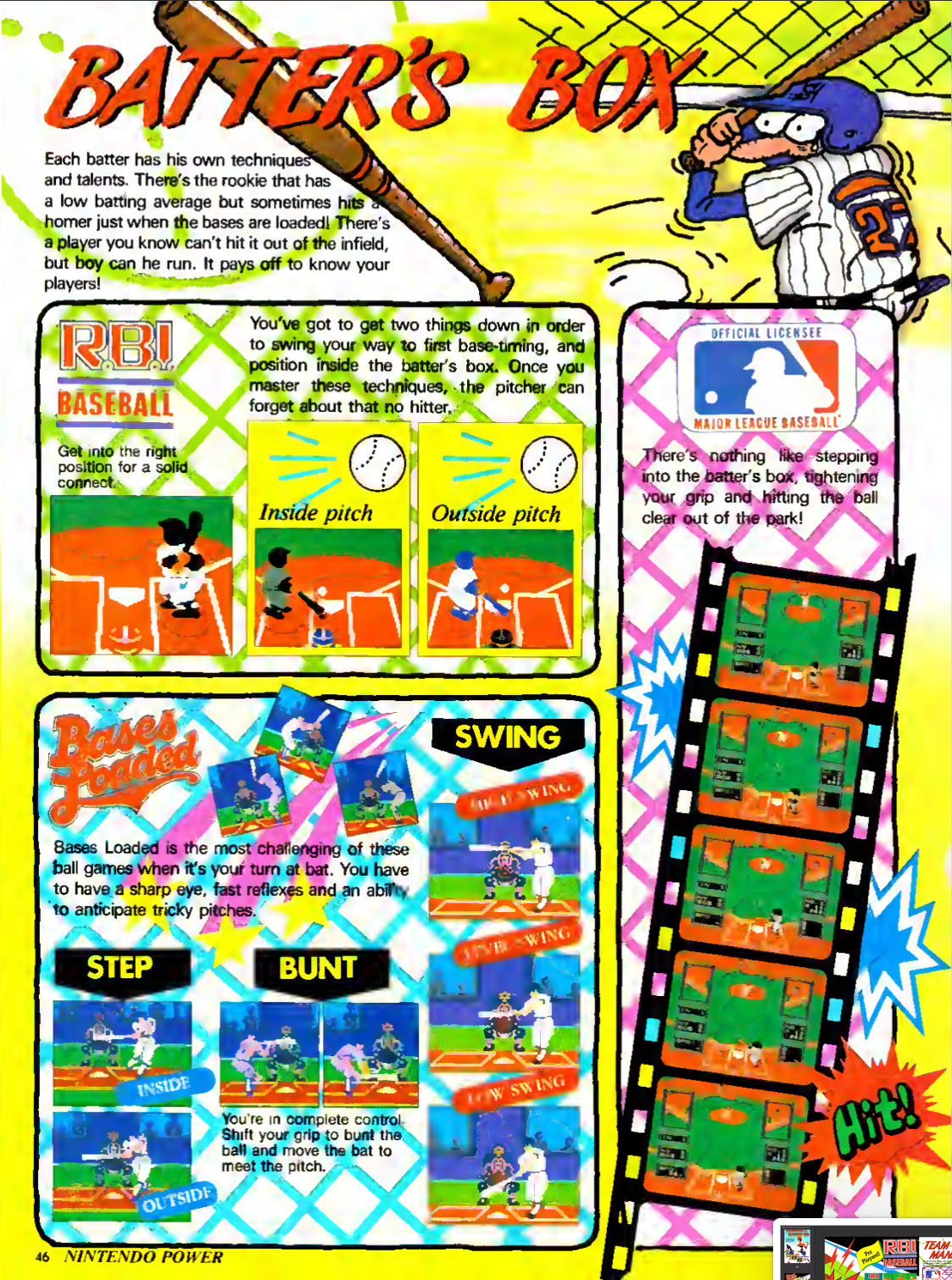 Baseball Round Up, Nintendo Power July-August 1988 page 46
