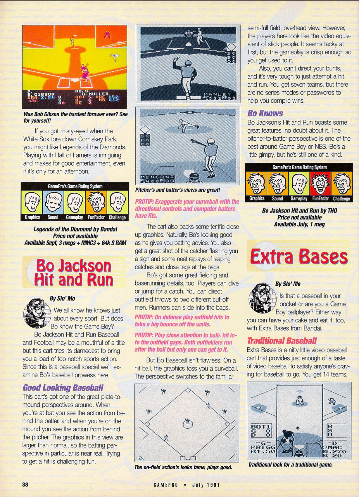 Baseball Blowout, GamePro July 1991 page 38
