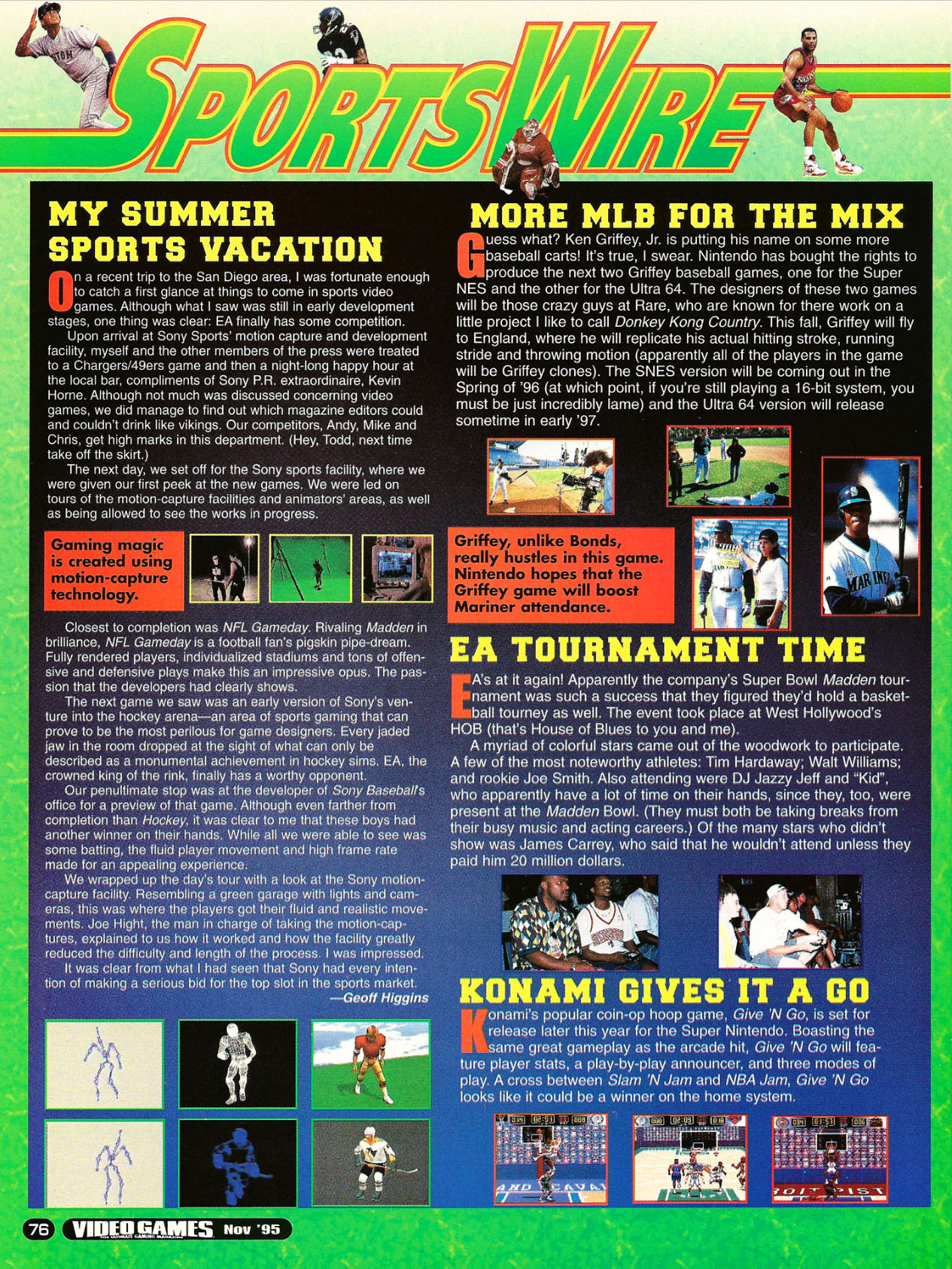 More MLB for the Mix, Video Games November 1995 page 76