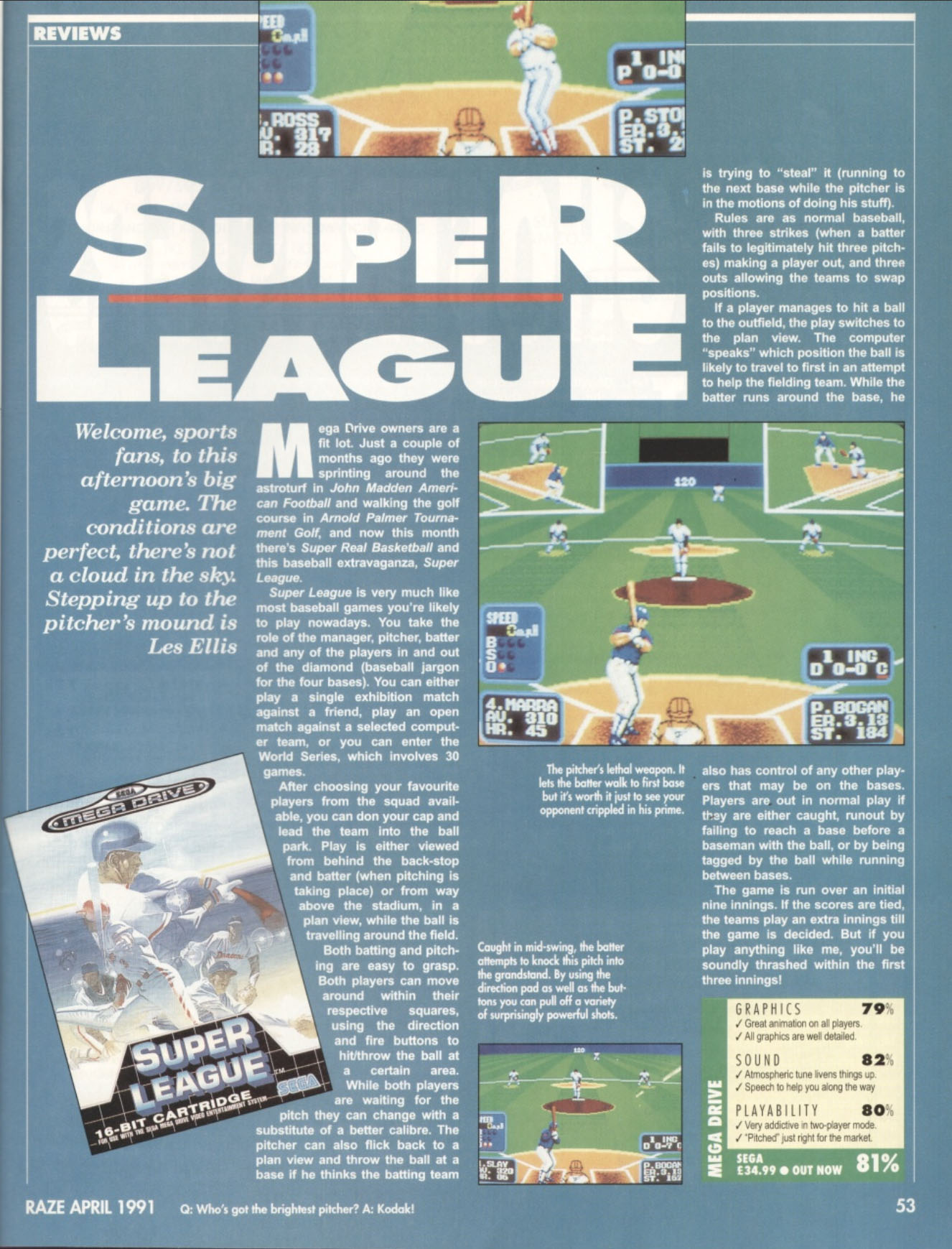 Super League Review, Raze April 1991 page 53